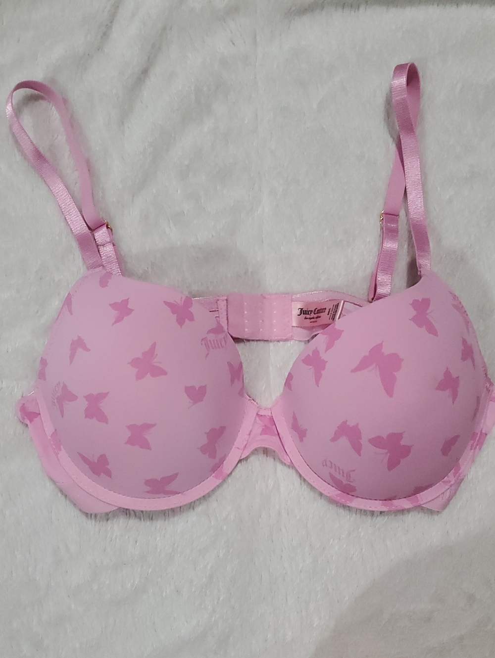 Juicy Couture Pink Butterfly Print Molded T-Shirt Bra